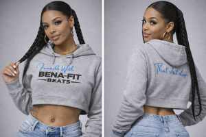 Friends With BENA-FIT BEATS Crop Top Hoodie