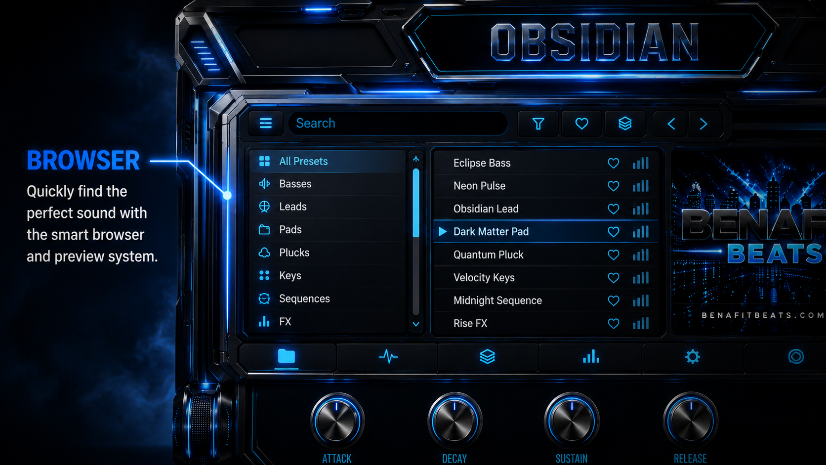 Obsidian ADSR Controls